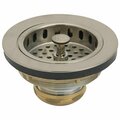 All-Source 3-1/2 In. Brushed Nickel Adjustable Post Basket Strainer Assembly 438995